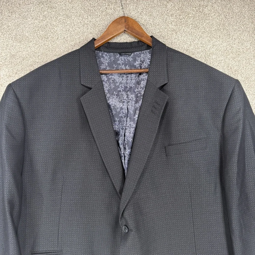 Big‎ And Tall 5XL Grey Black Synergy Performance Blazer Jacket 62/64R Nice!